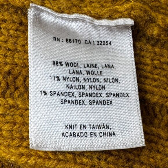 Far Away From Close Anthropologie Skirt Small Mustard Wool Blend Cable Knit Boho - Picture 10 of 12